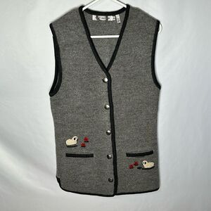 Gaddy hand metier 100% wool sleeveless vest